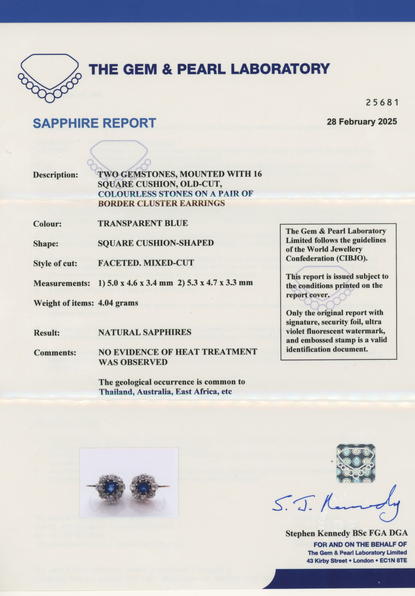 Late Victorian Gold, Unheated Sapphire & Diamond Cluster Earrings